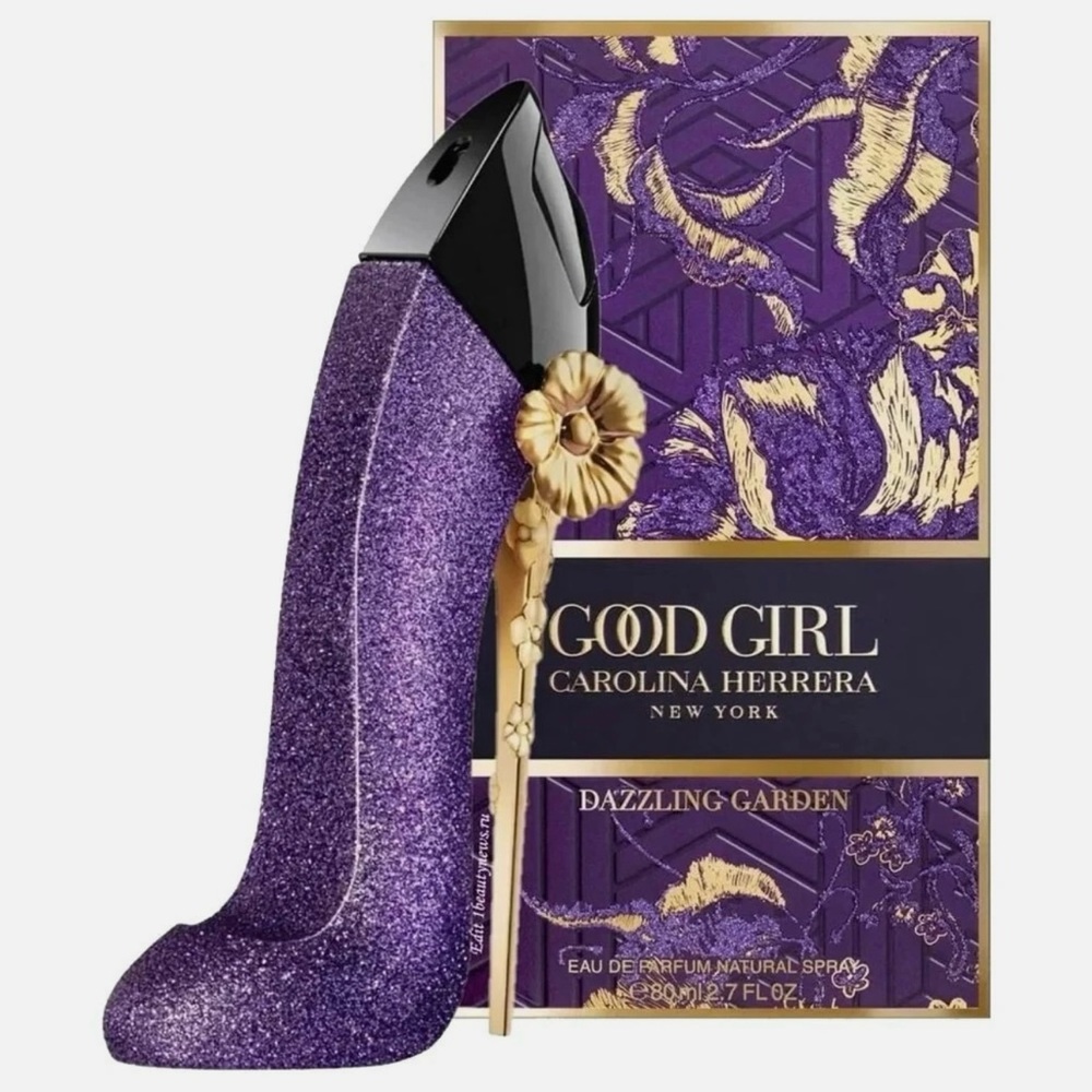 Purple Glitter Heel with Gold Detail